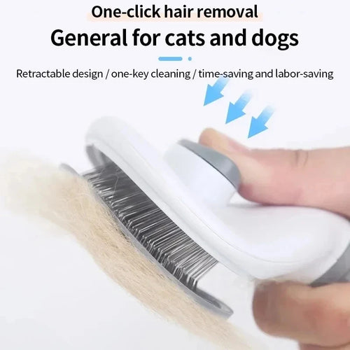Brosse autonettoyante pour chiens et chats- retire les poils facilement