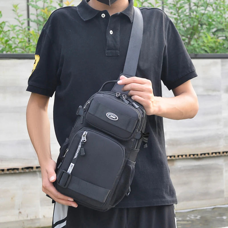Sac à bandoulière pour homme avec port USB pratique et léger