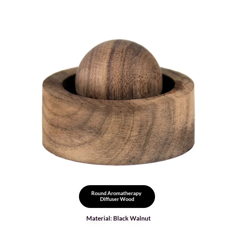 Diffuseur d'huiles essentielles pour voiture et maison - Mini diffuseur de parfum naturel en bois, mignon, adapté pour la chambre, le salon, la salle de bain