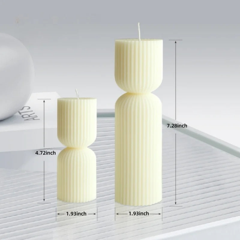 Modern Sculptural Design Soy Wax Decorative Candles