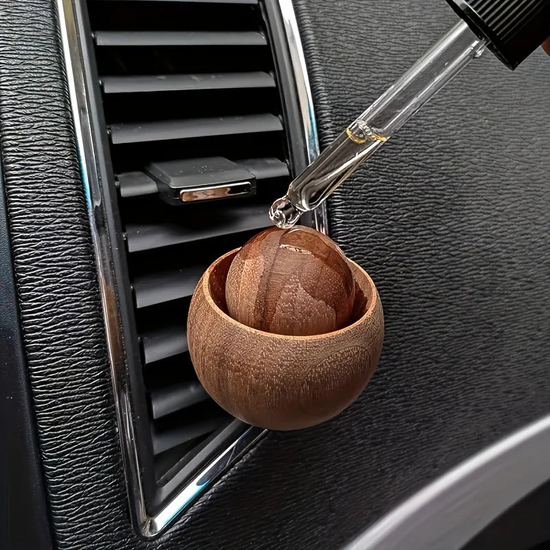 Diffuseur d'huiles essentielles pour voiture et maison - Mini diffuseur de parfum naturel en bois, mignon, adapté pour la chambre, le salon, la salle de bain