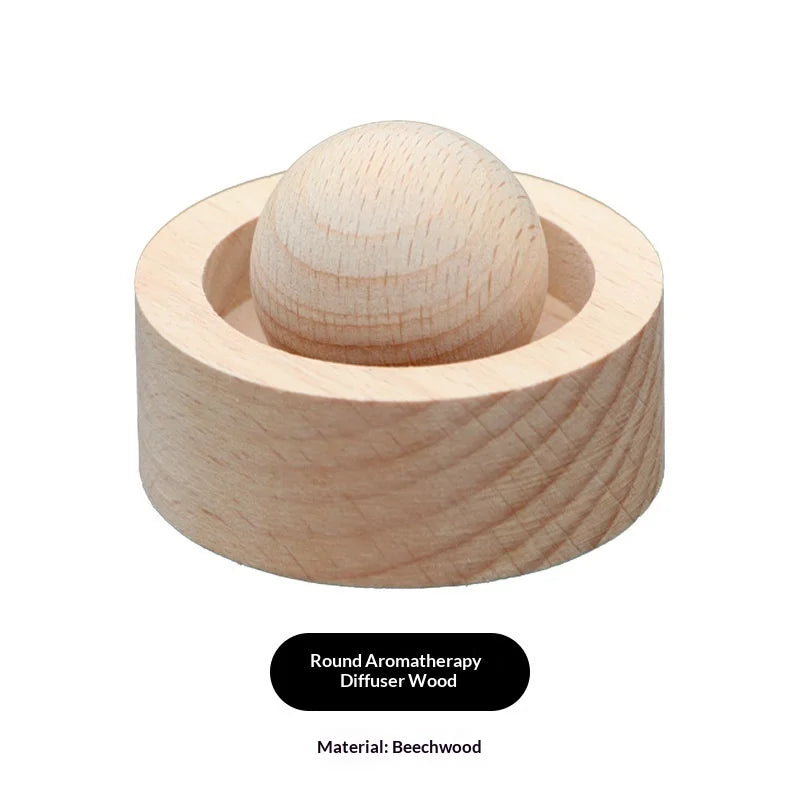 Diffuseur d'huiles essentielles pour voiture et maison - Mini diffuseur de parfum naturel en bois, mignon, adapté pour la chambre, le salon, la salle de bain