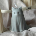 Halloween Cat & Dog Ghosts Candle Duo: Hand-Poured Soy Wax Sculptural Candles